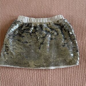 Crewcuts Sparkling Sequin Mini Skirt in Silver